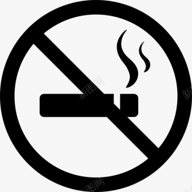 禁止吸烟标志地图和旗帜指示图标图标
