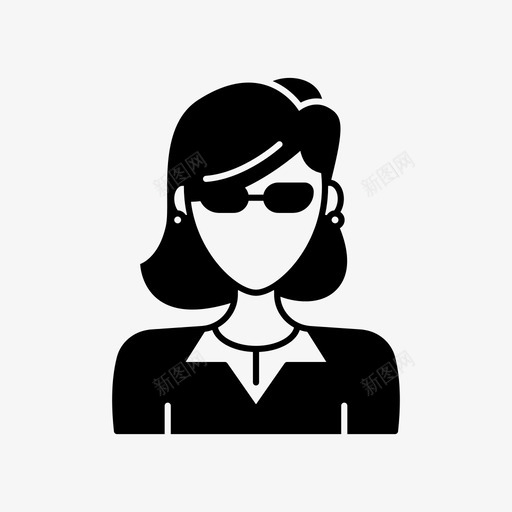 戴眼镜的女人化身短发图标svg_新图网 https://ixintu.com 化身 化身女人 戴眼镜的女人 用户 短发