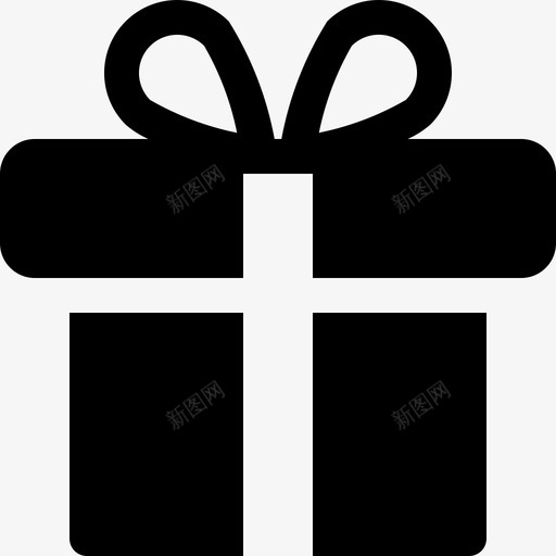 礼物圣诞节结图标svg_新图网 https://ixintu.com 丝带 包装 圣诞实心图标 圣诞节 礼物 结