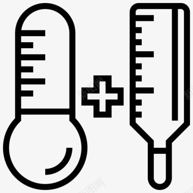 体温计护理诊所图标图标