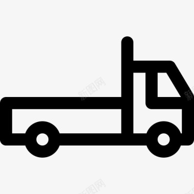 平板卡车皮卡拖车图标图标