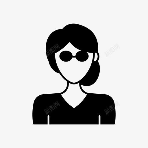 戴眼镜的女人头像发髻图标svg_新图网 https://ixintu.com 化身女人 发髻 头像 戴眼镜的女人 用户