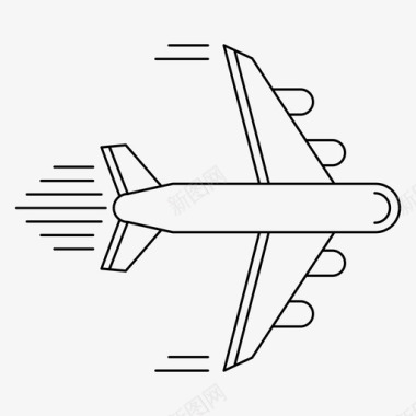 飞机快速飞行图标图标