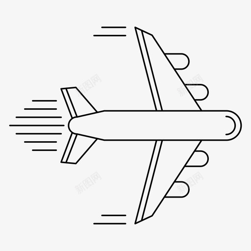 飞机快速飞行图标svg_新图网 https://ixintu.com 快速 物流 航运服务 运输 飞机 飞行