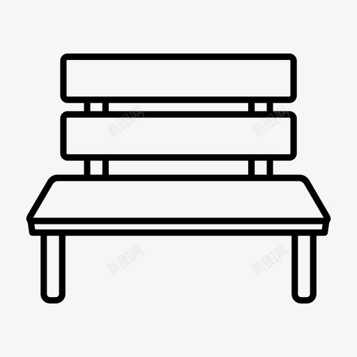 长凳椅子座位图标svg_新图网 https://ixintu.com 座位 椅子 长凳