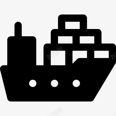 货船集装箱航运图标图标