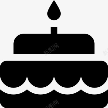 蛋糕周年纪念日蜡烛图标图标