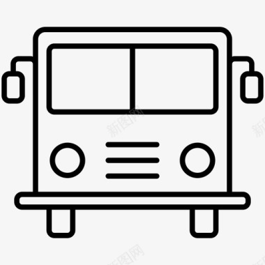 公共汽车学校交通工具图标图标