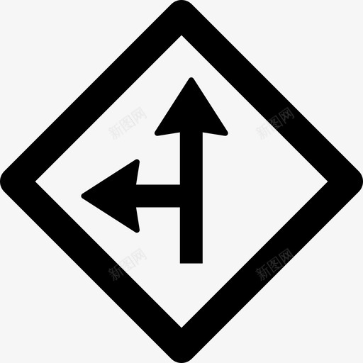 左侧道路箭头指示图标svg_新图网 https://ixintu.com 左侧道路 指示 箭头