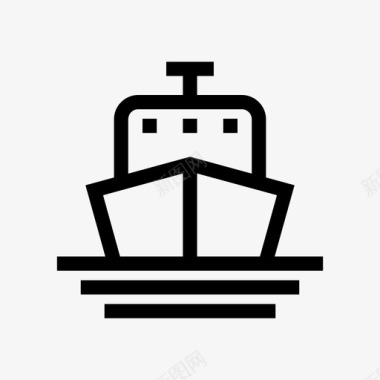 船运输运输粗轮廓图标图标