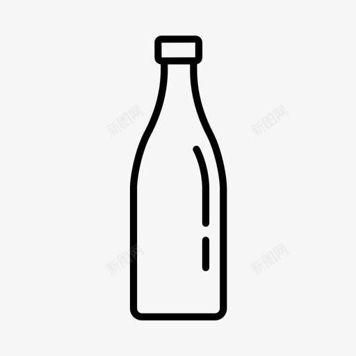 瓶子饮料空瓶子图标svg_新图网 https://ixintu.com 牛奶瓶 玻璃瓶 瓶子 空瓶子 饮料