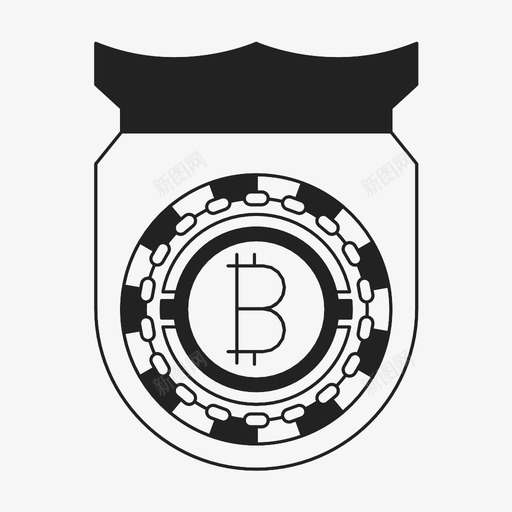 比特币保护加密货币数字货币图标svg_新图网 https://ixintu.com 加密货币 数字货币 比特币保护 盾