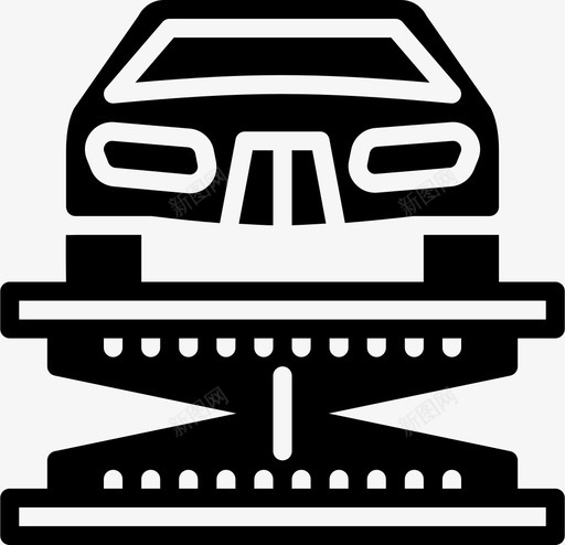 汽车举升机距离行程图标svg_新图网 https://ixintu.com 汽车 汽车举升机 汽车实心零件 汽车配件 行程 距离