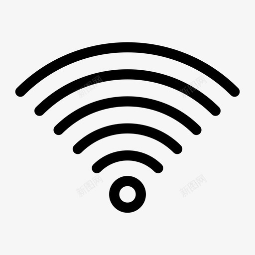 wifi连接接口图标svg_新图网 https://ixintu.com wifi 接口 无线 标志 连接