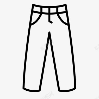 牛仔裤长裤布匹图标图标
