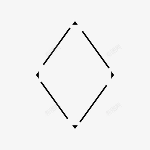 菱形虚线形状图标svg_新图网 https://ixintu.com 几何形状 形状 菱形 虚线