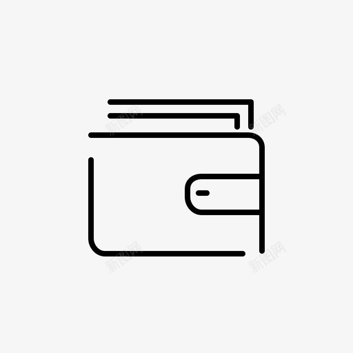 钱包现金基金图标svg_新图网 https://ixintu.com 创意网络图标 基金 存储 现金 钱 钱包