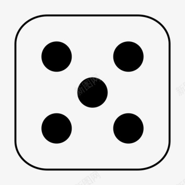 骰子五赌博图标图标