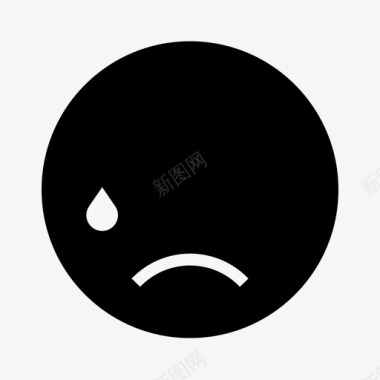 悲伤表情符号交流facebook图标图标