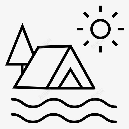 露营自然帐篷图标svg_新图网 https://ixintu.com 帐篷 自然 露营