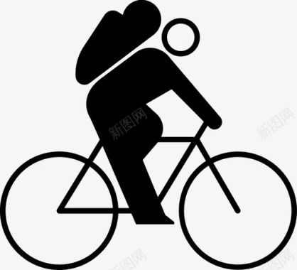 骑自行车自行车自行车旅行图标图标
