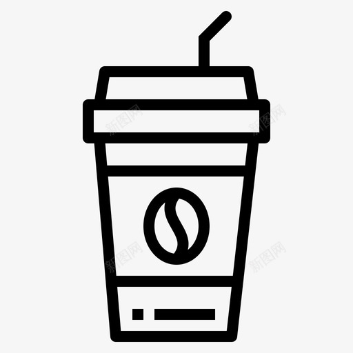 冰咖啡饮料杯子图标svg_新图网 https://ixintu.com 冰咖啡 咖啡故事 杯子 饮料