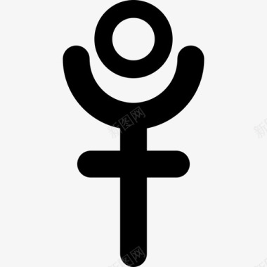 冥王星的符号形状占星术图标图标