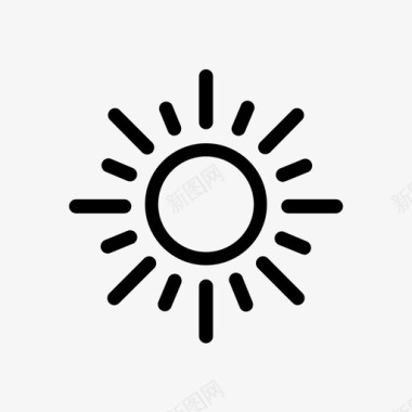 阳光炎热春天图标图标
