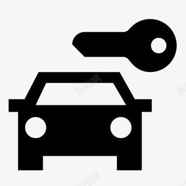 代客泊车汽车钥匙图标图标