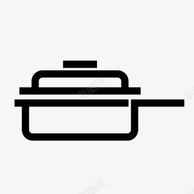 平底砂锅炊具煎锅图标图标