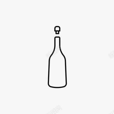 烈酒香槟玻璃瓶图标图标
