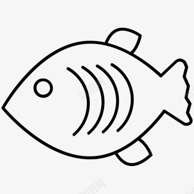 鱼食物网图标图标
