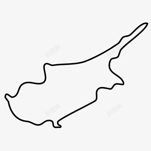 塞浦路斯国家欧洲图标svg_新图网 https://ixintu.com 国家 地图 地理 塞浦路斯 欧洲 西方国家