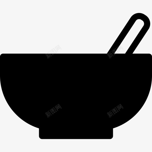 带勺子的碗食物漂亮图标svg_新图网 https://ixintu.com 带勺子的碗 漂亮 食物