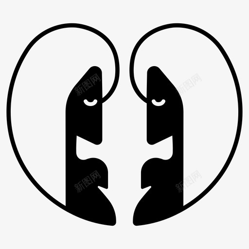 双子座占星术星座图标svg_新图网 https://ixintu.com 十二宫 十二宫图标 占星术 双子座 双胞胎 星座