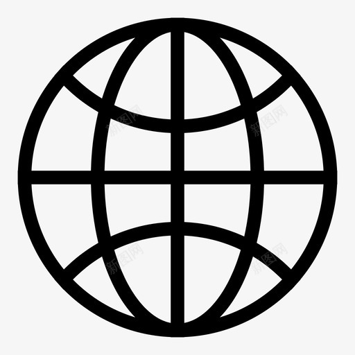 地球互联网星球图标svg_新图网 https://ixintu.com 世界 互联网 地球 星球 网络