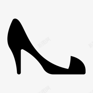高跟鞋日常用品电子商务图标图标