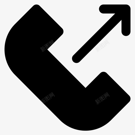 呼出电话基本信息符号图标svg_新图网 https://ixintu.com 呼出 基本信息符号 电话