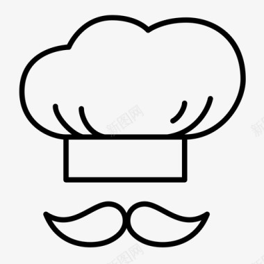 厨师帽烹饪厨房图标图标