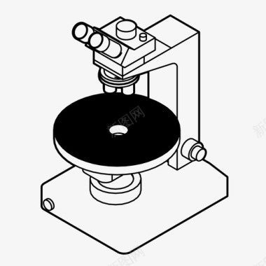 显微镜化学调查图标图标