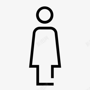 女性浴室女士图标图标