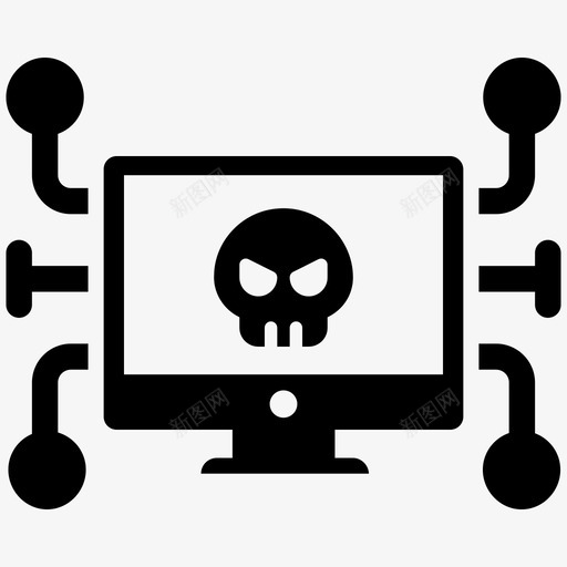 网络犯罪黑客攻击网络安全图标svg_新图网 https://ixintu.com 网络安全 网络犯罪 黑客攻击