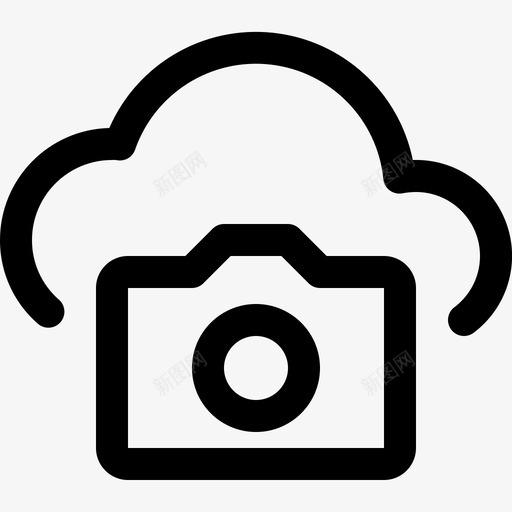 照片云存储在线上传图标svg_新图网 https://ixintu.com 上传 在线 照片云存储 照片线图标