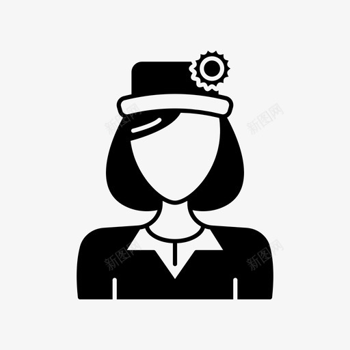 戴帽子的女人化身短发图标svg_新图网 https://ixintu.com 化身 化身女人 戴帽子的女人 用户 短发