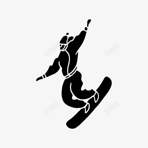 男子滑雪板涂鸦运动图标svg_新图网 https://ixintu.com 冬季 涂鸦 滑雪 男子滑雪板 运动