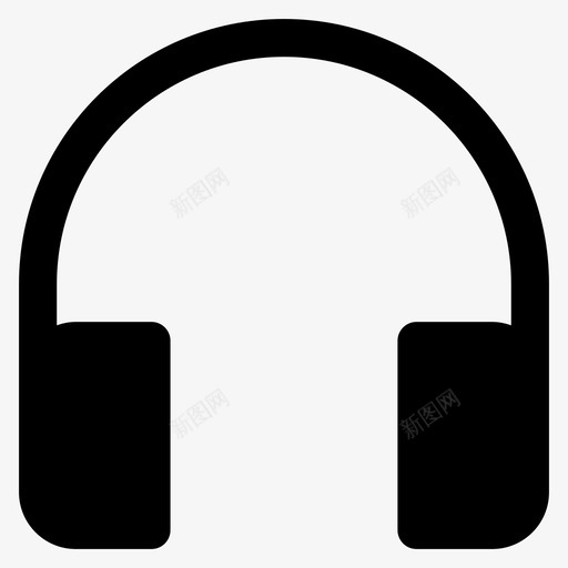 耳机耳朵听图标svg_新图网 https://ixintu.com 听 基本音标 耳朵 耳机