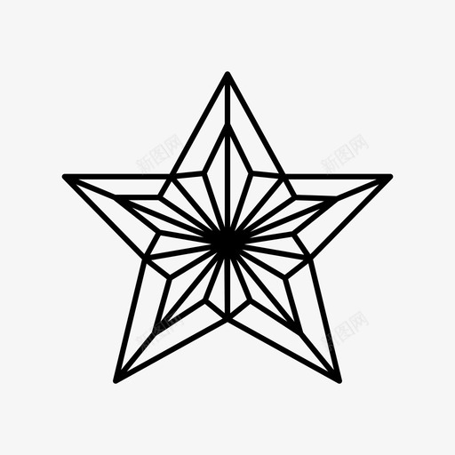 星星装饰冬天图标svg_新图网 https://ixintu.com 冬天 圣诞明星 寒假 星星 装饰