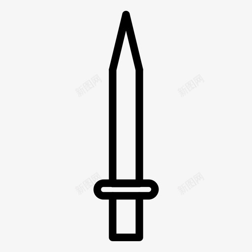 剑匕首刀图标svg_新图网 https://ixintu.com 中世纪 刀 剑 匕首 武器 锋利