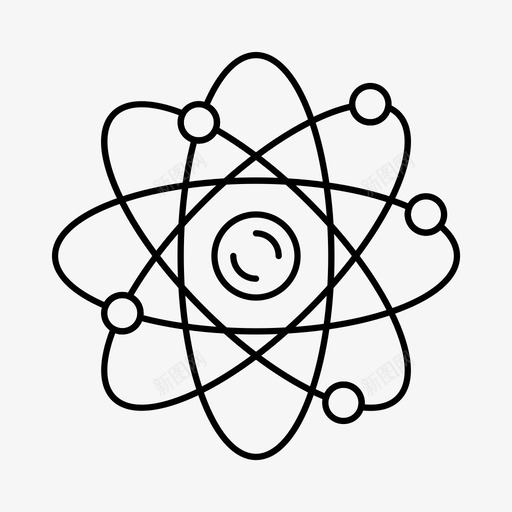 原子能分子核图标svg_新图网 https://ixintu.com 分子 原子能 学校和教育 核 物理 研究