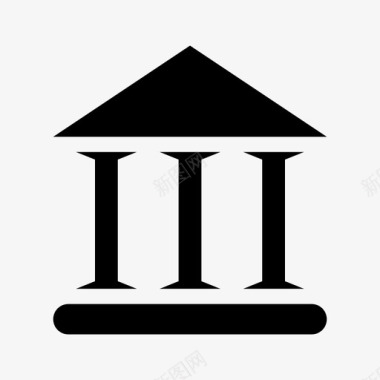 银行建筑政府图标图标